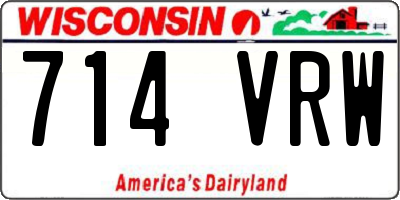 WI license plate 714VRW