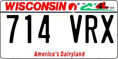 WI license plate 714VRX
