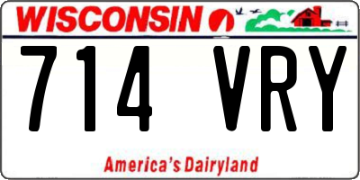 WI license plate 714VRY