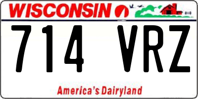 WI license plate 714VRZ