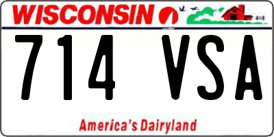 WI license plate 714VSA