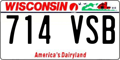 WI license plate 714VSB