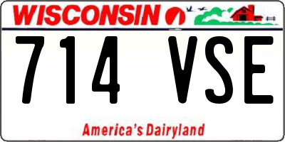 WI license plate 714VSE