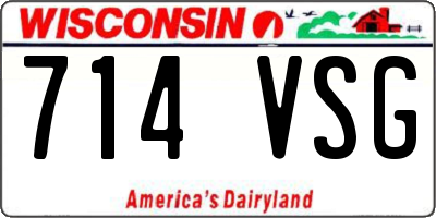WI license plate 714VSG