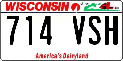 WI license plate 714VSH