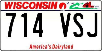 WI license plate 714VSJ