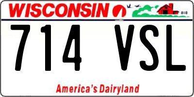 WI license plate 714VSL
