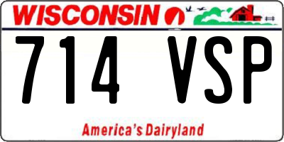 WI license plate 714VSP