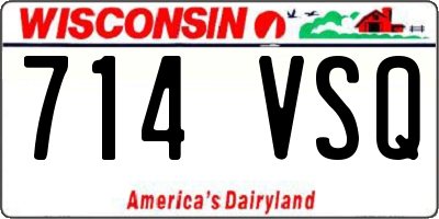 WI license plate 714VSQ