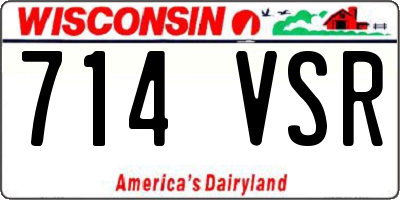 WI license plate 714VSR