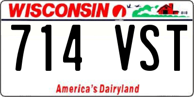WI license plate 714VST
