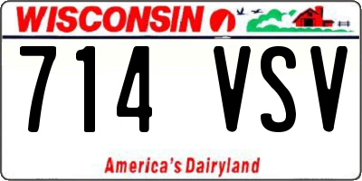 WI license plate 714VSV