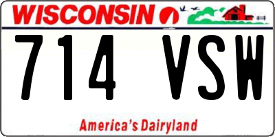 WI license plate 714VSW