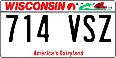 WI license plate 714VSZ