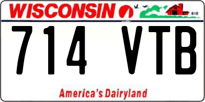 WI license plate 714VTB