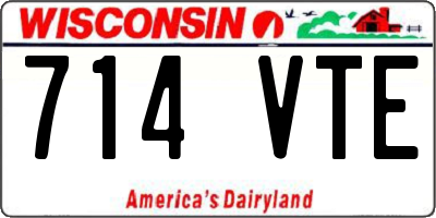 WI license plate 714VTE
