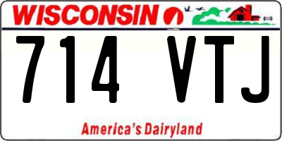 WI license plate 714VTJ