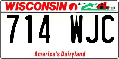 WI license plate 714WJC