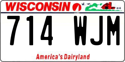 WI license plate 714WJM