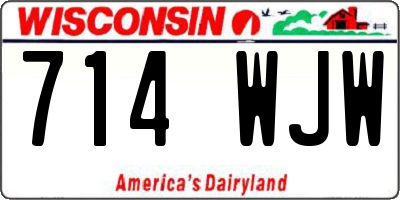WI license plate 714WJW