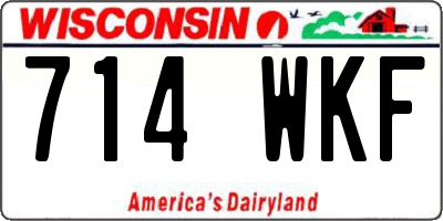 WI license plate 714WKF
