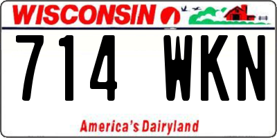 WI license plate 714WKN