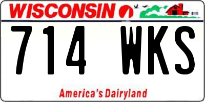 WI license plate 714WKS