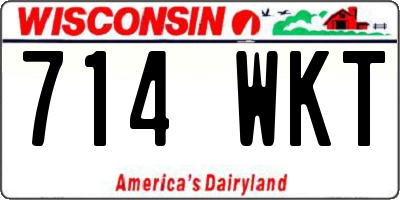 WI license plate 714WKT
