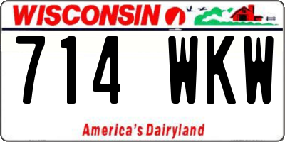 WI license plate 714WKW