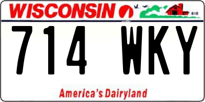 WI license plate 714WKY