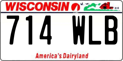 WI license plate 714WLB
