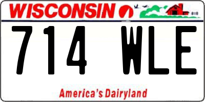 WI license plate 714WLE