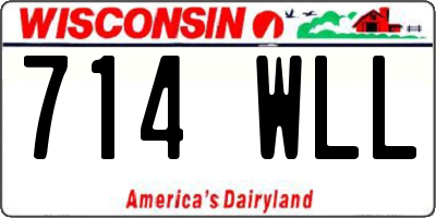 WI license plate 714WLL