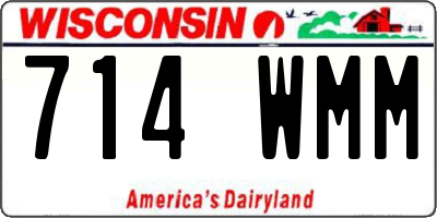 WI license plate 714WMM