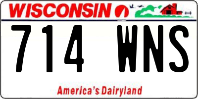 WI license plate 714WNS