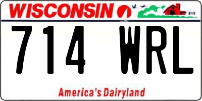 WI license plate 714WRL