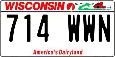 WI license plate 714WWN