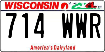 WI license plate 714WWR