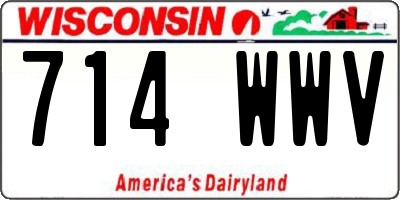 WI license plate 714WWV