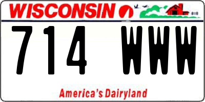 WI license plate 714WWW