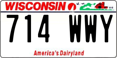 WI license plate 714WWY
