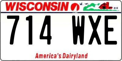 WI license plate 714WXE