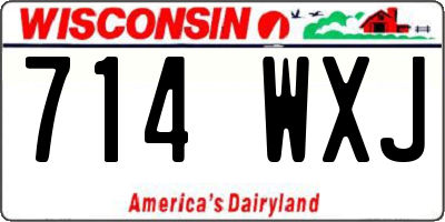 WI license plate 714WXJ