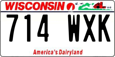 WI license plate 714WXK