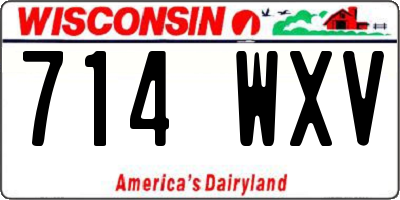 WI license plate 714WXV