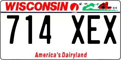 WI license plate 714XEX