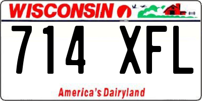 WI license plate 714XFL