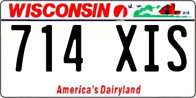 WI license plate 714XIS