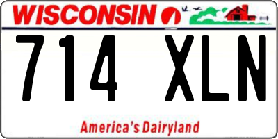 WI license plate 714XLN