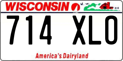 WI license plate 714XLO
